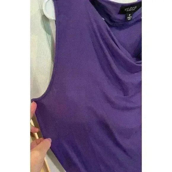 Kris Jenner Kollection Purple Asymmetrical Dress Sz Medium - Picture 8 of 8